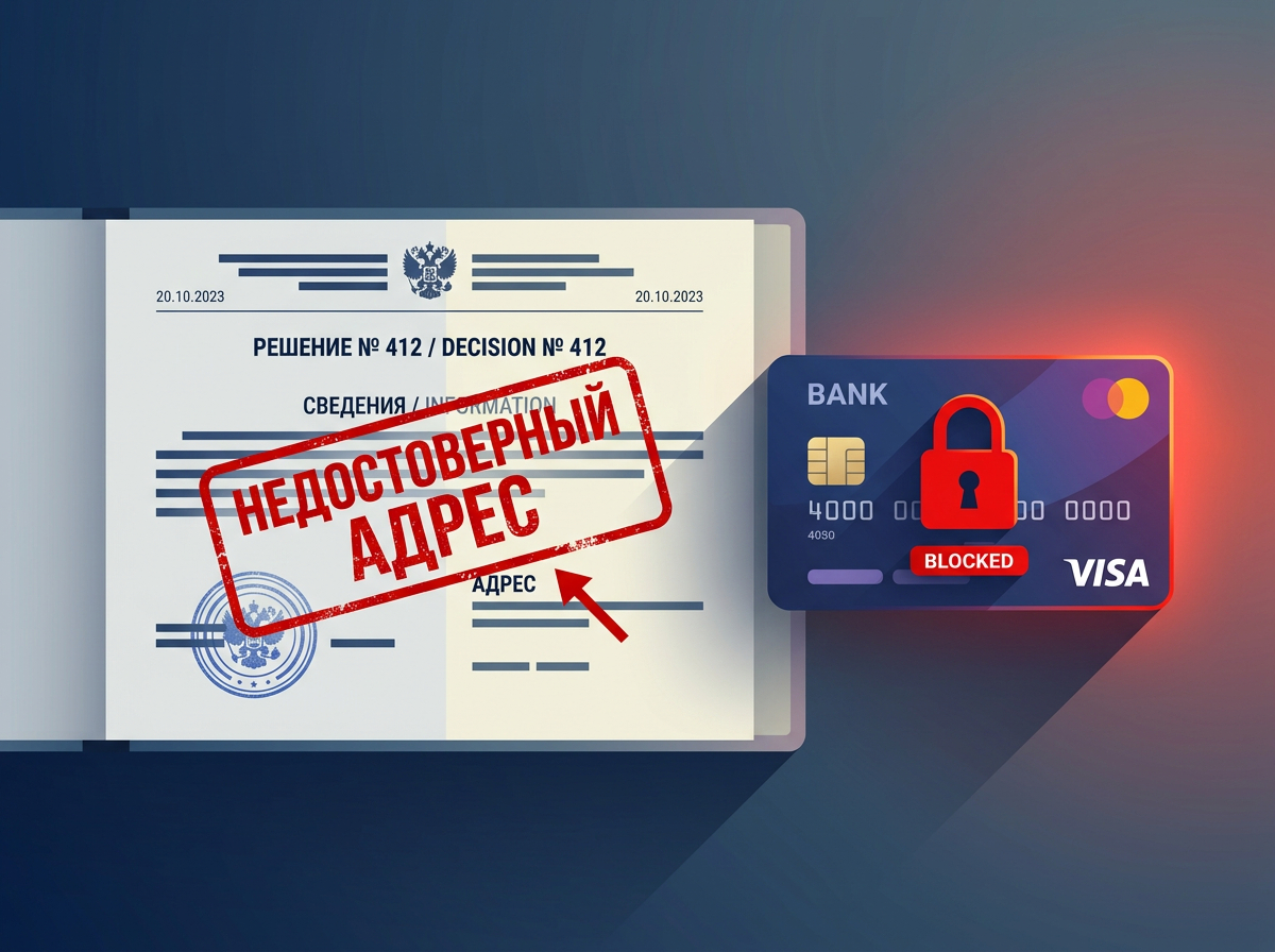 недостоверный адрес 